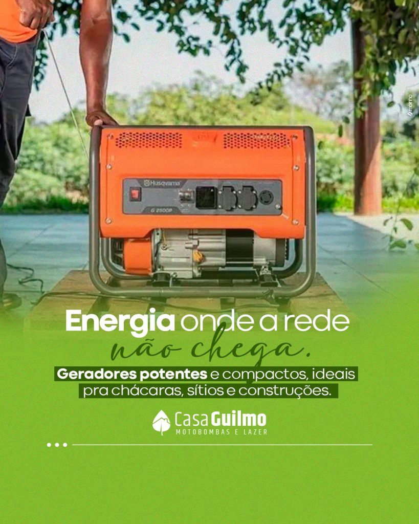 Energia Onde a Rede Não Chega — Geradores Potentes e Compactos
